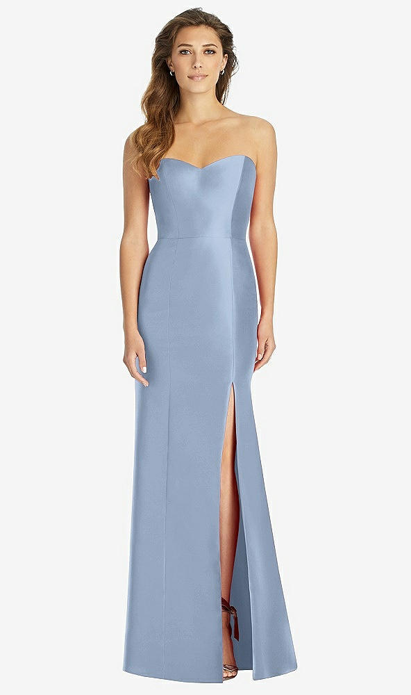 Front View - Cloudy Full-length Strapless Sweetheart Neckline Dress