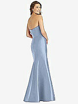 Rear View Thumbnail - Cloudy Full-length Strapless Sweetheart Neckline Dress