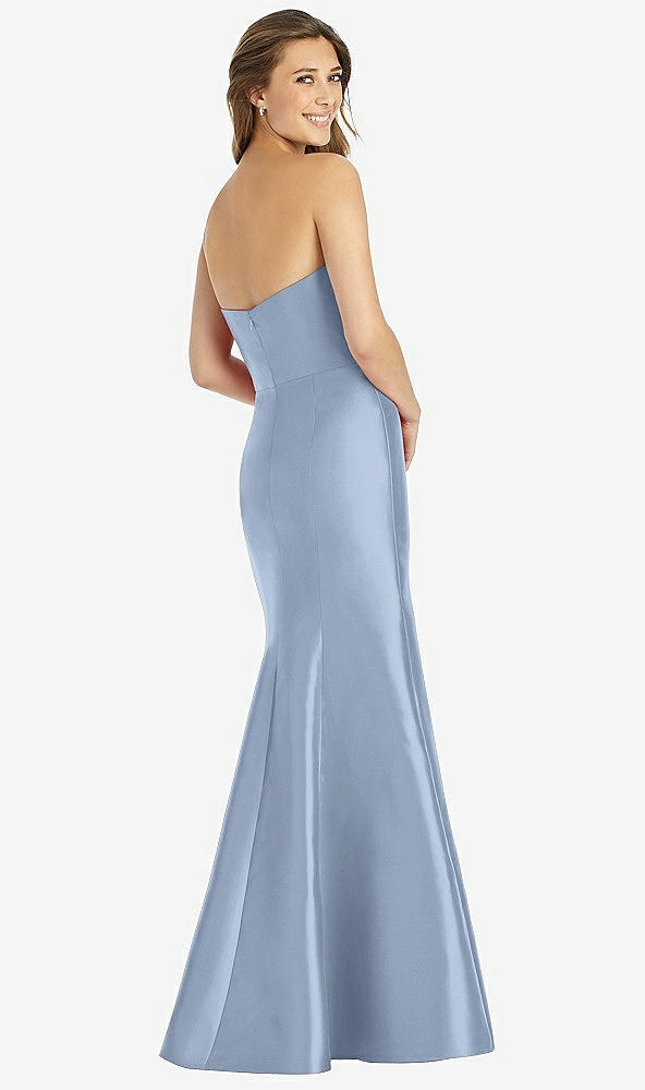 Back View - Cloudy Full-length Strapless Sweetheart Neckline Dress