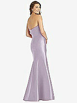 Rear View Thumbnail - Lilac Haze Full-length Strapless Sweetheart Neckline Dress