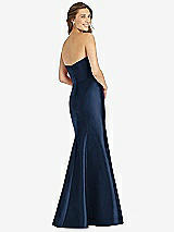 Rear View Thumbnail - Midnight Navy Full-length Strapless Sweetheart Neckline Dress