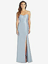 Front View Thumbnail - Mist Full-length Strapless Sweetheart Neckline Dress