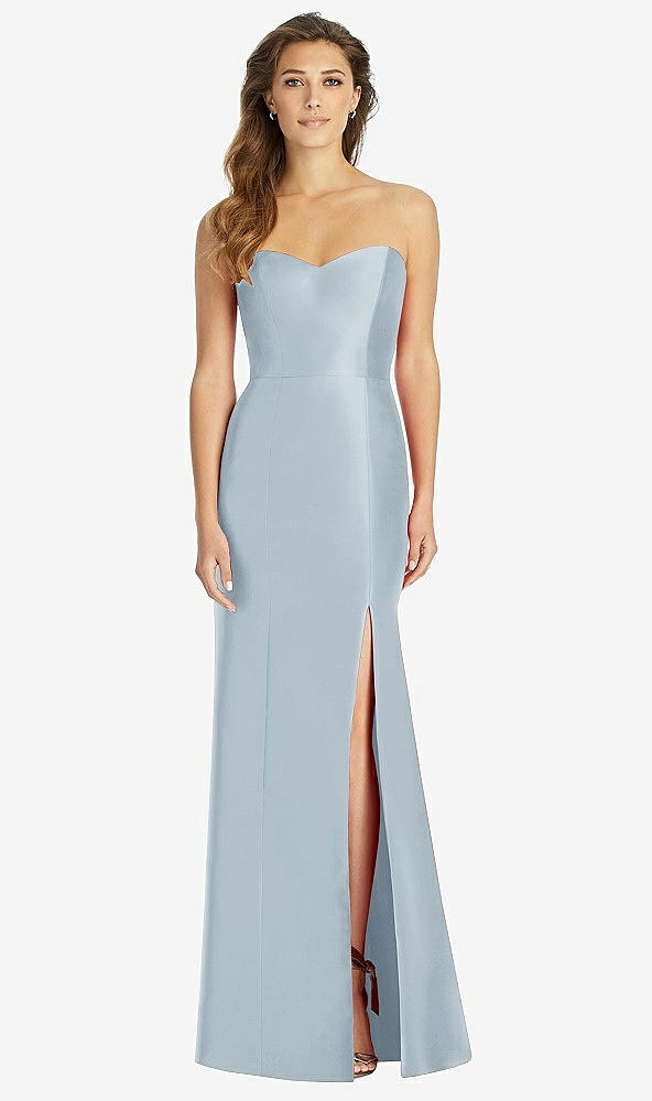 Front View - Mist Full-length Strapless Sweetheart Neckline Dress