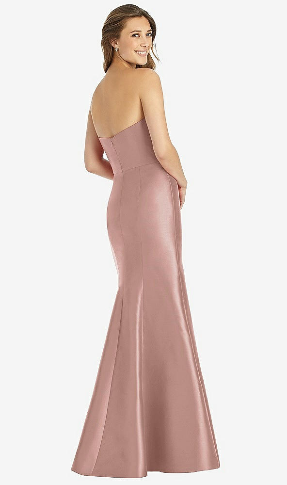 Back View - Neu Nude Full-length Strapless Sweetheart Neckline Dress