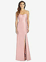 Front View Thumbnail - Rose - PANTONE Rose Quartz Full-length Strapless Sweetheart Neckline Dress