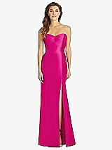 Front View Thumbnail - Think Pink Full-length Strapless Sweetheart Neckline Dress