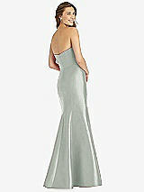 Rear View Thumbnail - Willow Green Full-length Strapless Sweetheart Neckline Dress