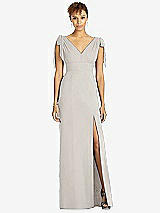 Front View Thumbnail - Oyster Bow-Shoulder Sleeveless Deep V-Back Mermaid Dress