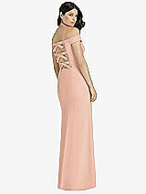 Rear View Thumbnail - Pale Peach Dessy Bridesmaid Dress 3040