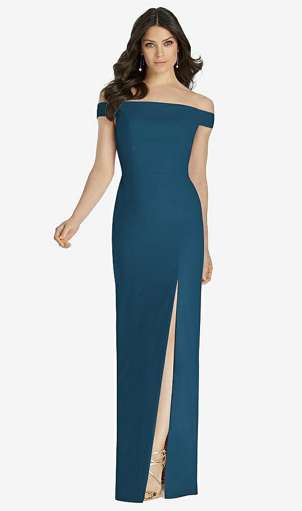 Front View - Atlantic Blue Dessy Bridesmaid Dress 3040