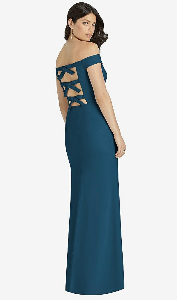 Back View - Atlantic Blue Dessy Bridesmaid Dress 3040