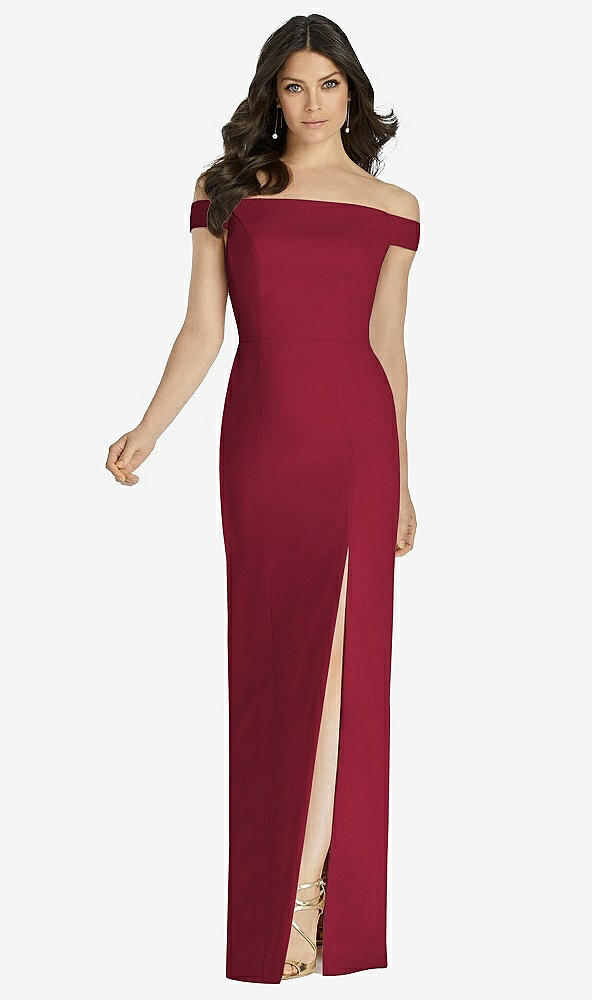 Front View - Burgundy Dessy Bridesmaid Dress 3040