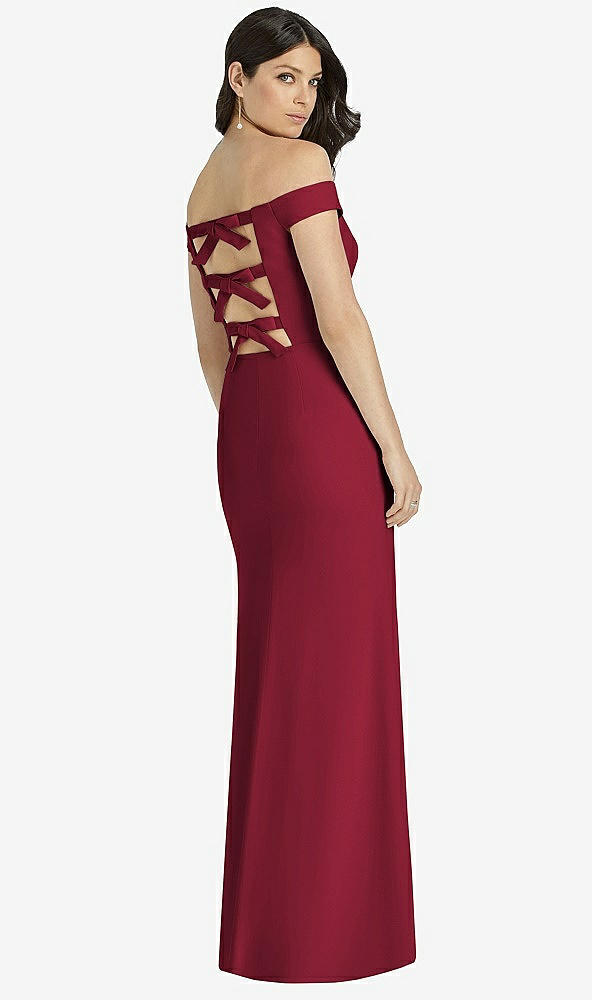 Back View - Burgundy Dessy Bridesmaid Dress 3040