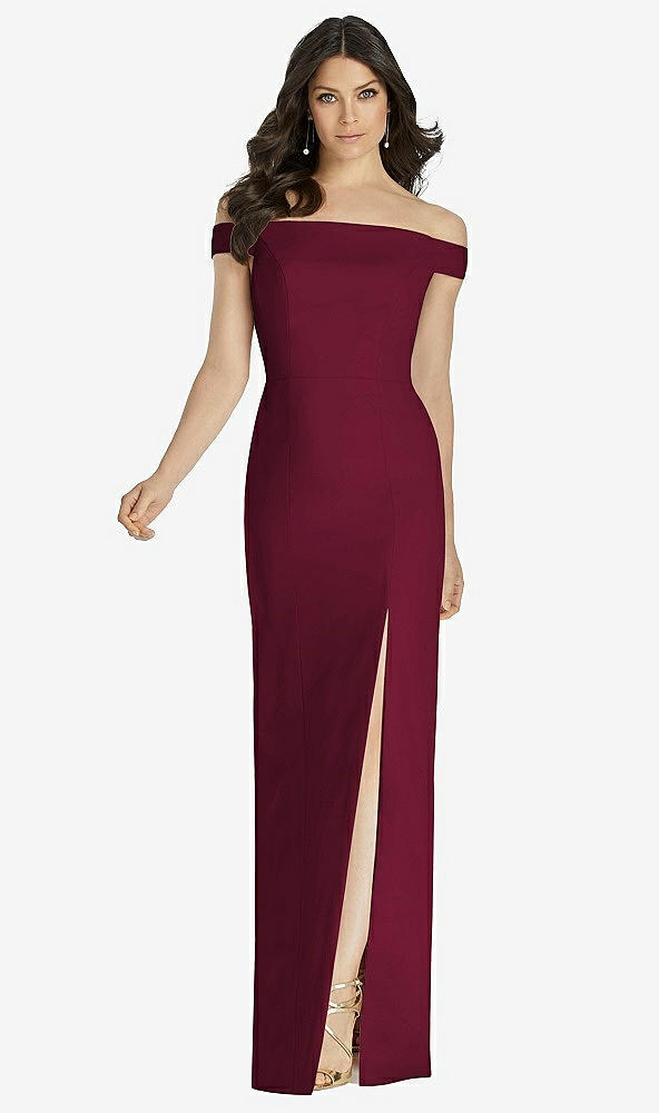 Front View - Cabernet Dessy Bridesmaid Dress 3040