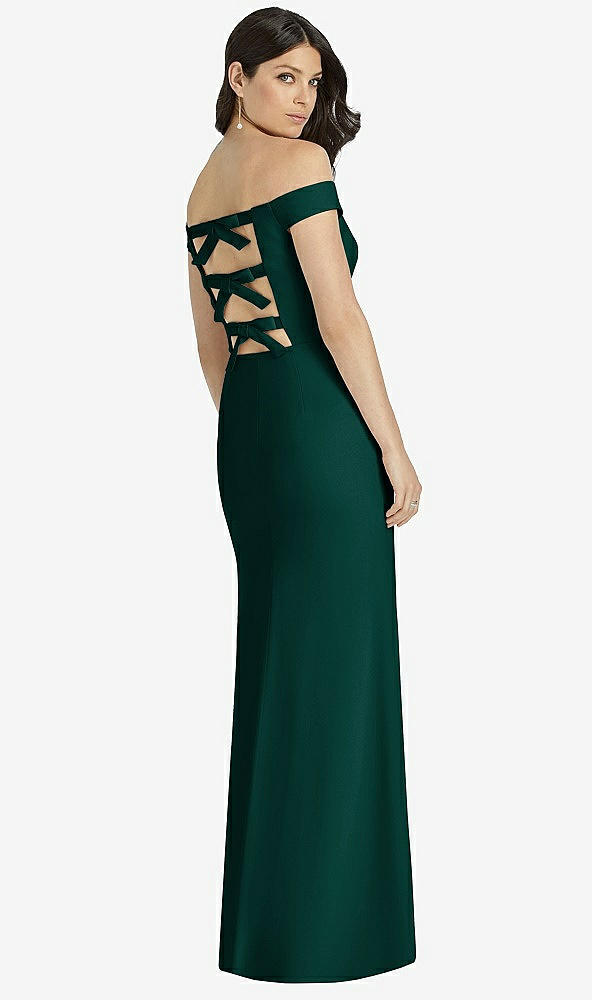 Back View - Evergreen Dessy Bridesmaid Dress 3040