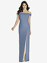 Front View Thumbnail - Larkspur Blue Dessy Bridesmaid Dress 3040