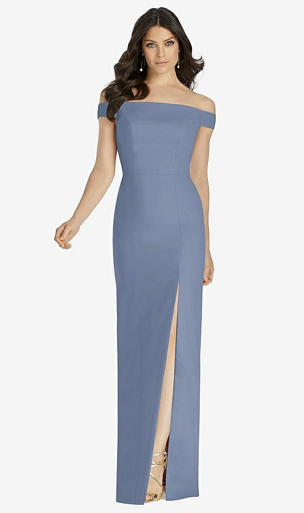 Front View - Larkspur Blue Dessy Bridesmaid Dress 3040