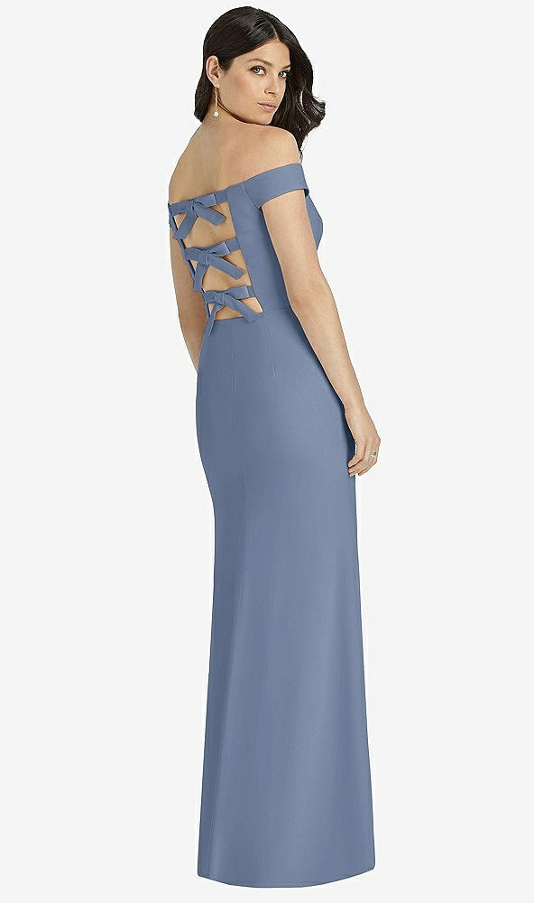 Back View - Larkspur Blue Dessy Bridesmaid Dress 3040