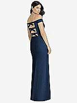 Rear View Thumbnail - Midnight Navy Dessy Bridesmaid Dress 3040