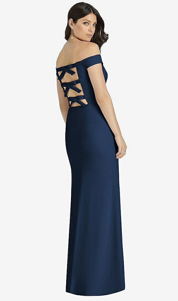 Back View - Midnight Navy Dessy Bridesmaid Dress 3040