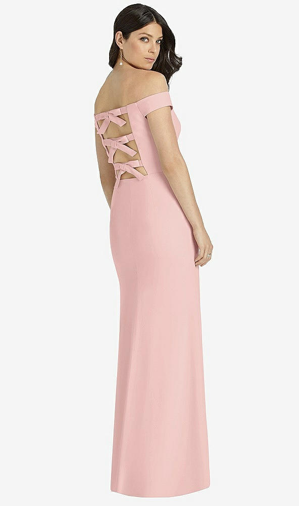 Back View - Rose - PANTONE Rose Quartz Dessy Bridesmaid Dress 3040