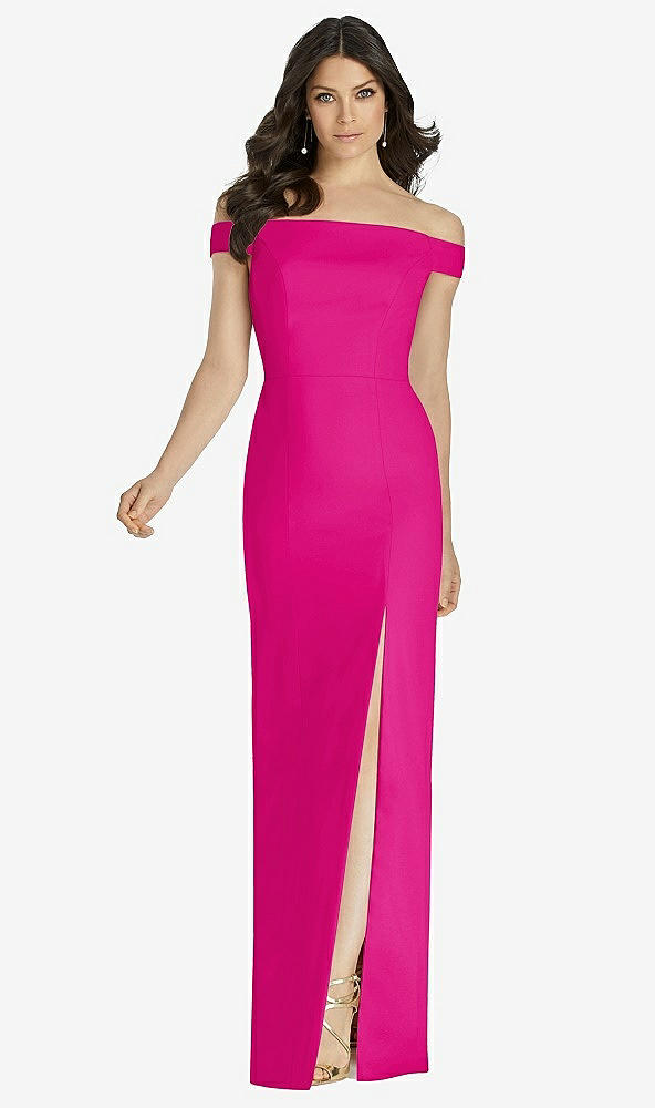 Front View - Think Pink Dessy Bridesmaid Dress 3040