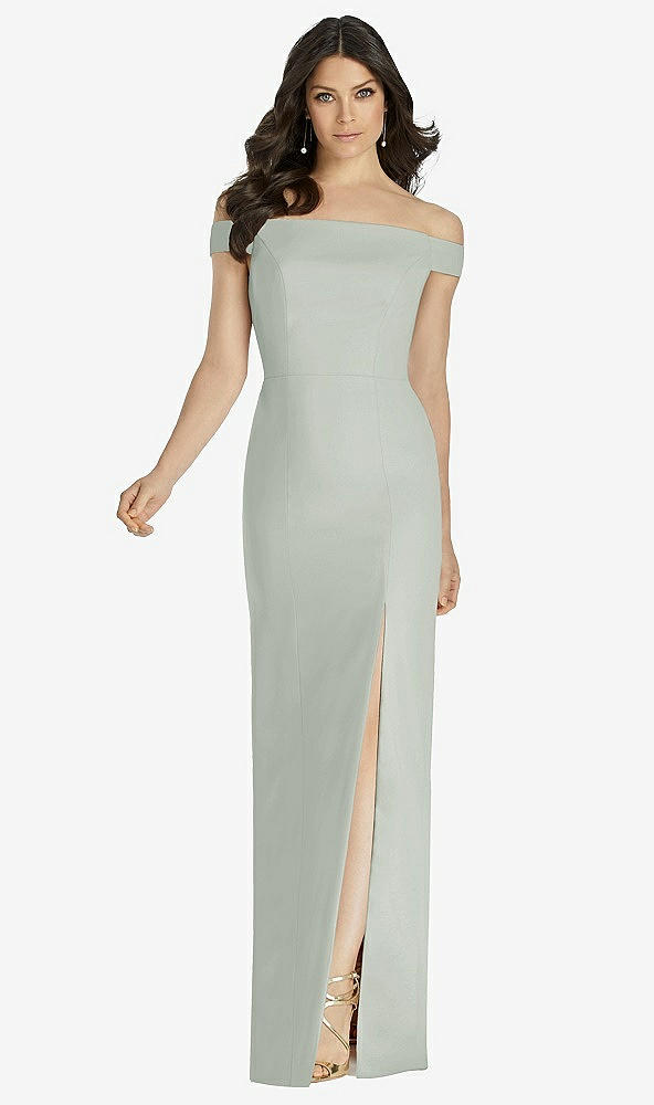 Front View - Willow Green Dessy Bridesmaid Dress 3040