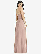 Rear View Thumbnail - Neu Nude Strapless Notch Chiffon Maxi Dress