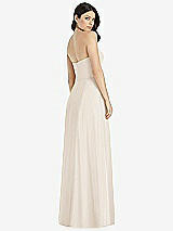 Rear View Thumbnail - Oat Strapless Notch Chiffon Maxi Dress