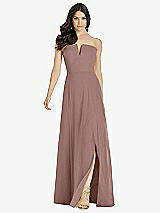 Front View Thumbnail - Sienna Strapless Notch Chiffon Maxi Dress