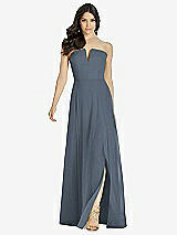 Front View Thumbnail - Silverstone Strapless Notch Chiffon Maxi Dress