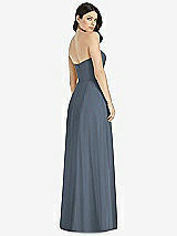 Rear View Thumbnail - Silverstone Strapless Notch Chiffon Maxi Dress