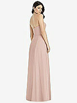 Rear View Thumbnail - Toasted Sugar Strapless Notch Chiffon Maxi Dress