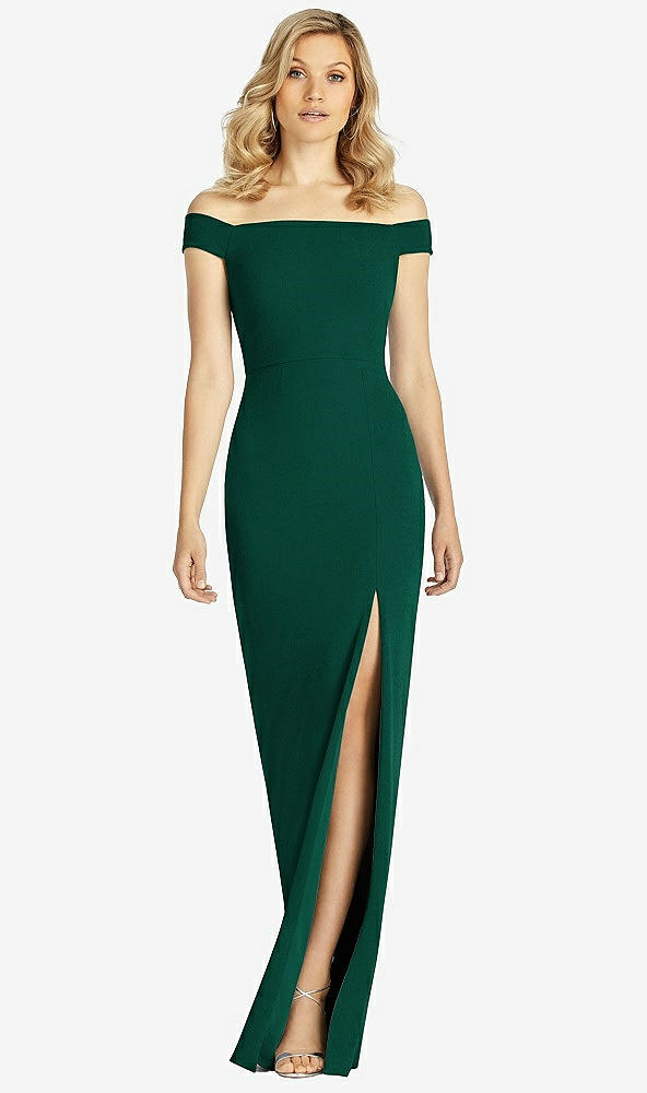 Front View - Hunter Green After Six Bridesmaid Dress 6806