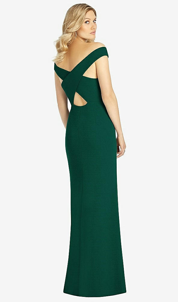 Back View - Hunter Green After Six Bridesmaid Dress 6806