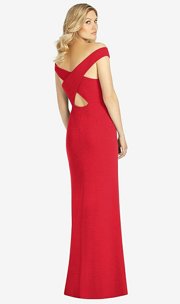 Back View - Parisian Red After Six Bridesmaid Dress 6806