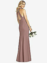 Rear View Thumbnail - Sienna High-Neck Cutout Halter Trumpet Gown