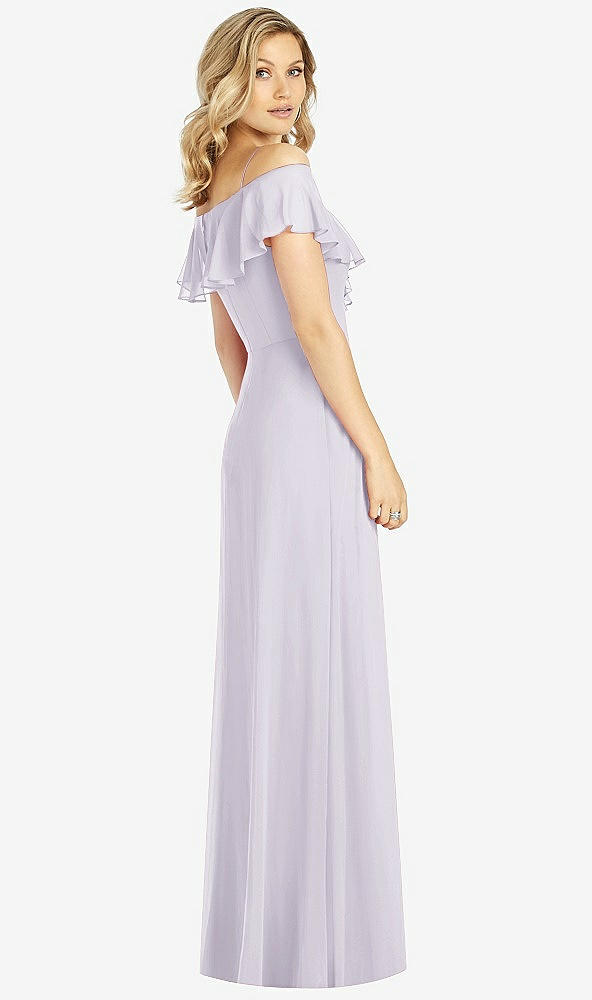 Back View - Moondance Ruffled Cold-Shoulder Maxi Dress