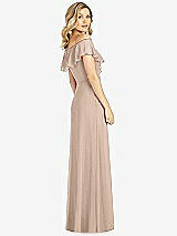 Rear View Thumbnail - Topaz Ruffled Cold-Shoulder Maxi Dress