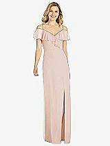 Front View Thumbnail - Cameo Ruffled Cold-Shoulder Maxi Dress