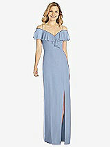 Front View Thumbnail - Cloudy Ruffled Cold-Shoulder Maxi Dress