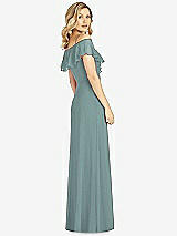 Rear View Thumbnail - Icelandic Ruffled Cold-Shoulder Maxi Dress