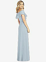 Rear View Thumbnail - Mist Ruffled Cold-Shoulder Maxi Dress