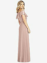 Rear View Thumbnail - Neu Nude Ruffled Cold-Shoulder Maxi Dress