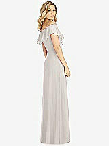 Rear View Thumbnail - Oyster Ruffled Cold-Shoulder Maxi Dress