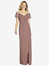 Front View Thumbnail - Sienna Ruffled Cold-Shoulder Maxi Dress