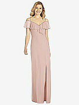 Front View Thumbnail - Toasted Sugar Ruffled Cold-Shoulder Maxi Dress