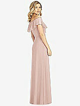 Rear View Thumbnail - Toasted Sugar Ruffled Cold-Shoulder Maxi Dress