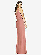 Rear View Thumbnail - Desert Rose Blouson Bodice Mermaid Dress with Front Slit