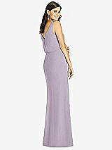 Rear View Thumbnail - Lilac Haze Blouson Bodice Mermaid Dress with Front Slit